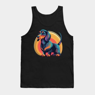 Groovy Dapple Dachshund Sunset Tank Top